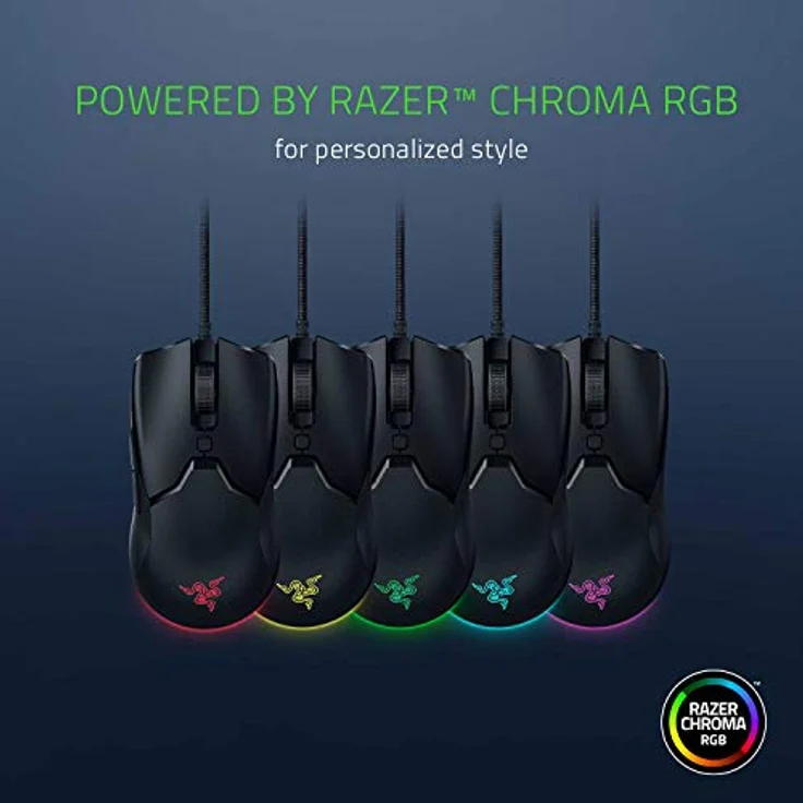 Razer Viper Mini - Ultra light Gaming Mouse (Ultraleichte beidhändige Gamer Maus mit 61g Gewicht, Speedflex-Kabel, optischer 8.500 DPI Sensor und RGB Chroma Beleuchtung) – Bild 9