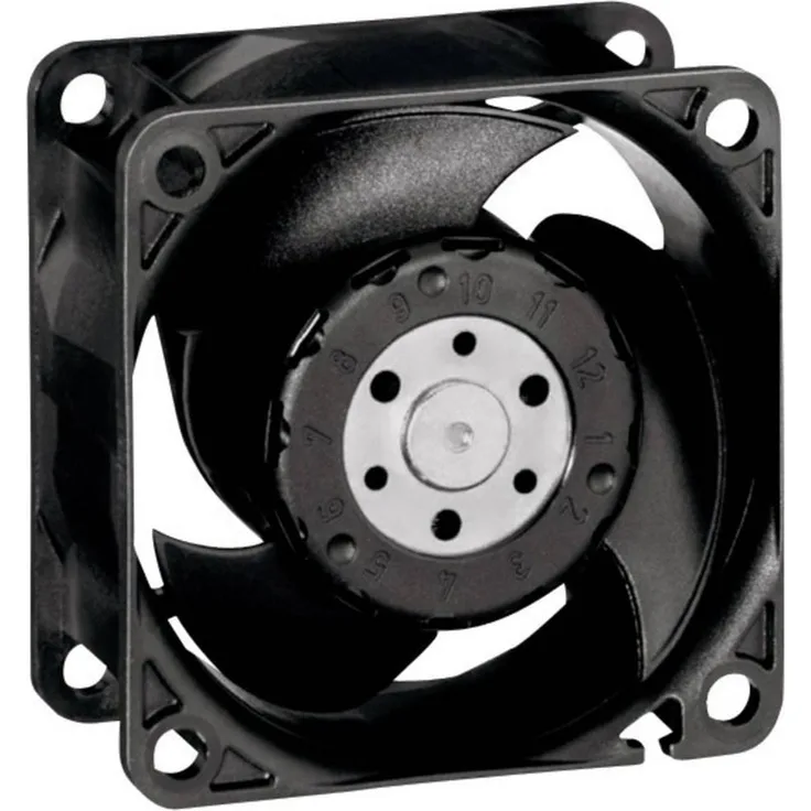 Papst DC-Axiallüfter 12VDC 80x80x38mm (80 mm, 1 x), PC Lüfter, Schwarz