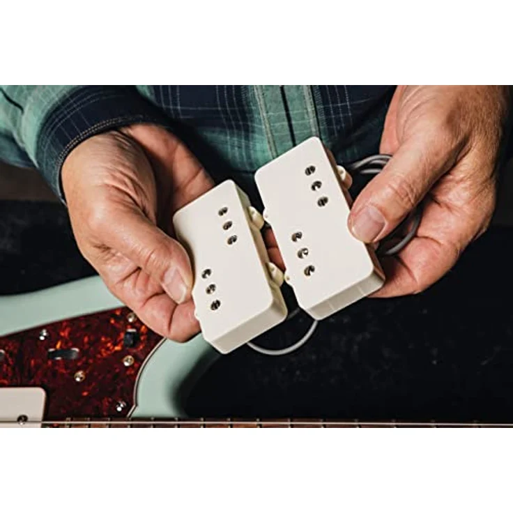 Fender Cunife Wide Range Jazzmaster, Humbucker Pickup Set für Jazzmaster Gitarren, Vintage White, einstellbare Polstücke, Vintage Output, DC-Widerstand Neck: 10.4k, Bridge: 11.5k – Bild 3