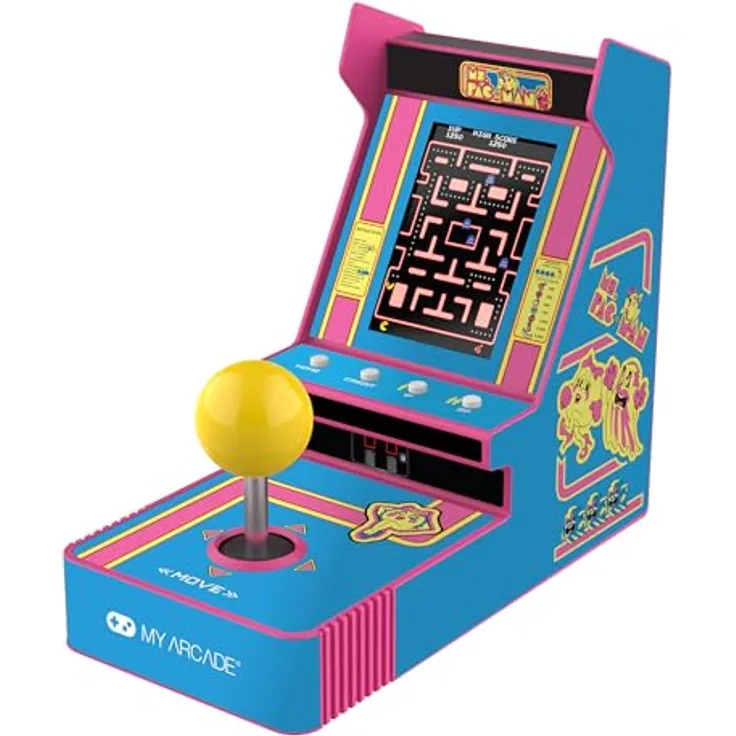 My Arcade JOYSTICK PLAYER 6.8" MS.PAC-MAN Retro Arcade-Konsole mit klassischem Gameplay und dediziertem Joystick