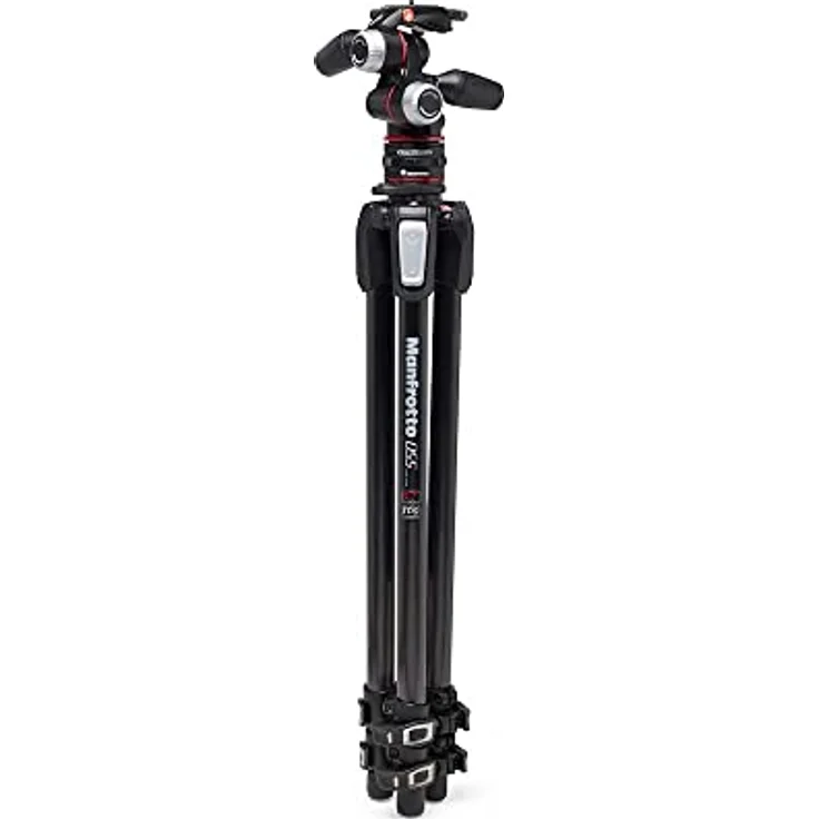 Manfrotto 3-Segment Stativ Kit mit 3-Wege-Neiger aus Aluminium, Fotostativ mit Move Quick Release System, Professionelles Fotografie Zubehör Kit, Kamerastativ mit Kamerakopf – Bild 3