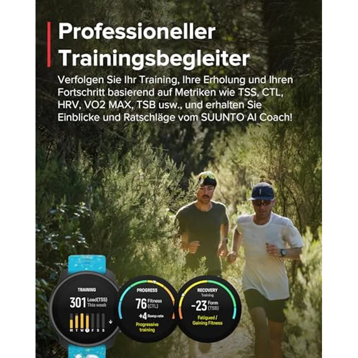 SUUNTO Race S Laufuhr mit AMOLED Touchscreen, Zweifrequenz GPS Sportuhr, HRV & Schlafverfolgung, KI-basierter Trainingsplan, Kostenlose Offline-Karten, 50m Wasserdicht, Schwarz – Bild 4