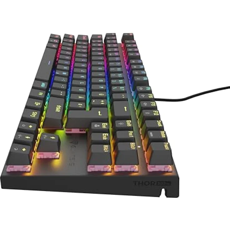 Genesis Gaming Tastatur Thor 303 TKL RGB kabelgebunden schwarz, Hot-Swap-fähige Outemu Red-Schalter, Aluminium-Gehäuse – Bild 2