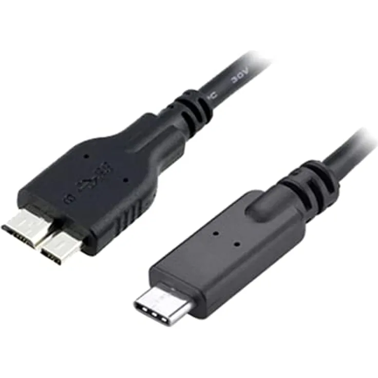 Aukson B48 USB-C auf Micro-B Kabel Ladekabel– USB 3.1 Typ C auf USB 3.0 Micro B, 30cm, Superschnelle Datenübertragung bis zu 5Gbps, Ideal für Festplatten, Smartphones, Tablets