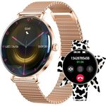 FOREVER Smartwatch Lucca Damen Roségold – Elegante Damen Smartwatch mit AMOLED Display, Bluetooth Anrufen, Fitness- & Gesundheitstracking, IP68 wasserdicht, 2 Armbänder