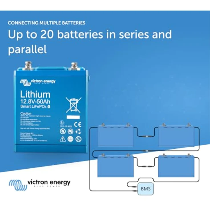 Victron Energy 12,8V 50Ah Smart LiFePO4 Lithium Batterie, effizient und platzsparend, ideal für Wohnmobile und Camper – Bild 5
