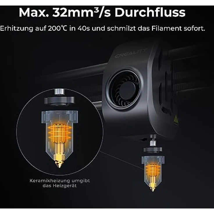 Creality K1 Max 3D Drucker, 600 mm/s Hochgeschwindigkeitsdruck, AI-Kamera, Automatische Nivellierung, KI-Lidar, EIN-Tasten-Selbsttest, 300 * 300 * 300mm Druckgröße – Bild 3