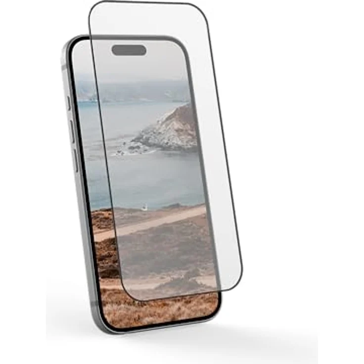 URBAN ARMOR GEAR UAG Displayschutzfolie für iPhone 17, gehärtetes Glas, HD-klar, Anti-Fingerabdruck, bruchsicher, transparenter schwarzer Rand – Bild 1