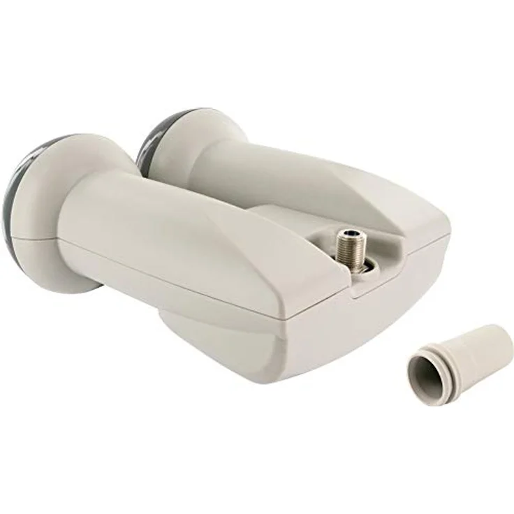 SCHWAIGER 5071 Monoblock Single LNB, 1-Teilnehmer Low Noise Blockconverter mit Wetterschutz und vergoldeten Anschlüssen, hellgrau – Bild 5