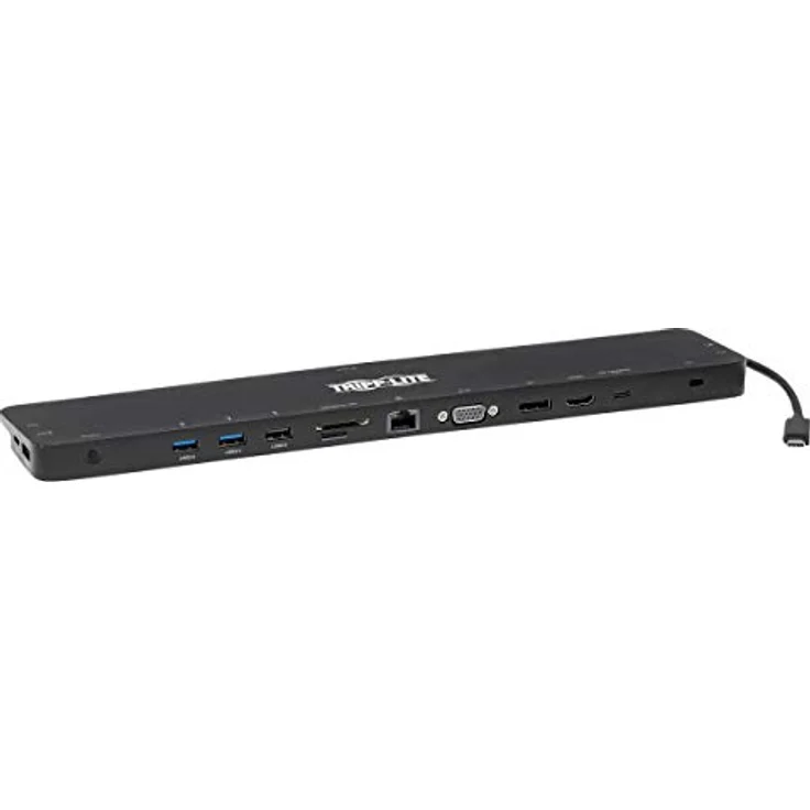 Eaton USB-C Docking Station mit Triple Display, 4K HDMI @ 30 Hz, DisplayPort, VGA, USB-A 3.2 Gen 1, Gigabit Ethernet Port, 100W PD Charging, Schwarzes Gehäuse (U442-DOCK7D-B) – Bild 1