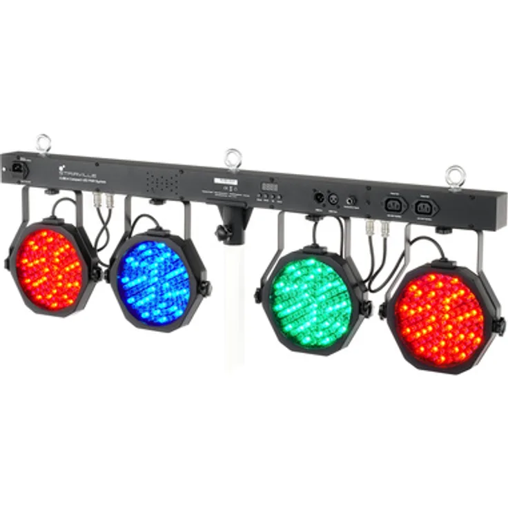 Stairville CLB2.4 Compact LED Par System, 4x 108 LEDs RGB, DMX 512, Stand Alone Modus, inkl. Transporttasche