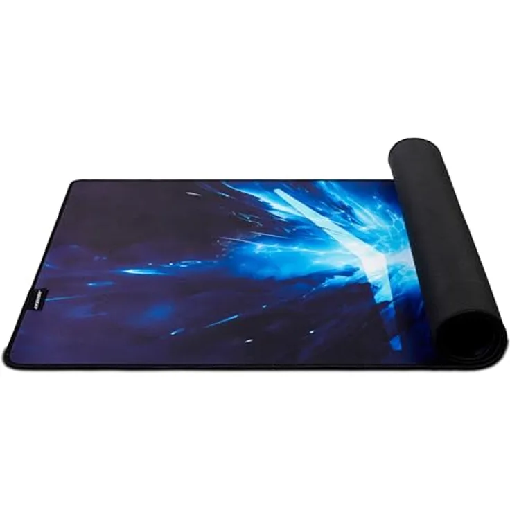 ERAZER Templar X20 Gaming Mauspad XXL (40x90 cm, stark haftende Unterseite, wasserabweisend, robust, strapazierfähig, vernähter Rand)