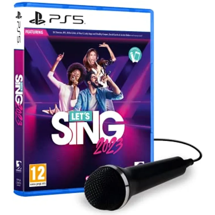Ravenscourt Let's Sing 2023 PS5, Karaoke-Spiel mit 20 internationalen Hits und kostenloser DLC-Playlist, für bis zu 8 Spieler