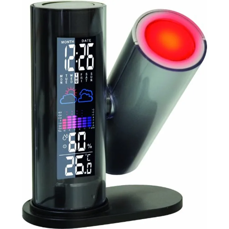 Technoline Projektionswecker WT 514 mit Wettervorhersage, schwarz, 116 x 65 x 142 mm