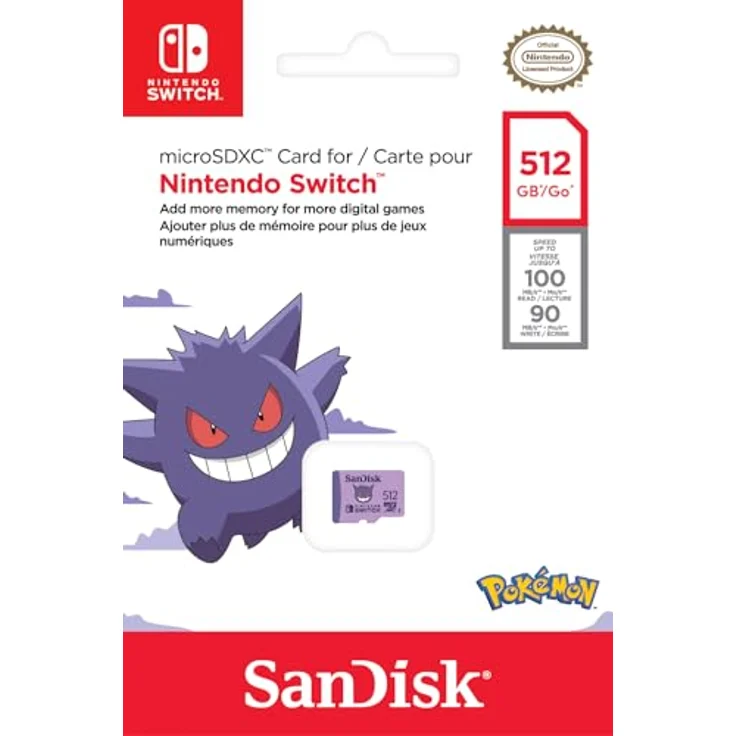 SanDisk Pokémon Micro SD Karte für Nintendo Switch, 512GB mit bis zu 100 MB/s Lesegeschwindigkeit und lebendigem Design – Bild 3