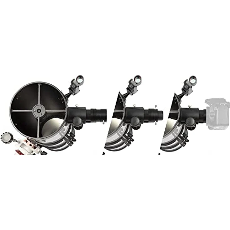 Omegon Teleskop Advanced 130/650 EQ-320, Einsteigerteleskop mit parabolischem Hauptspiegel und stabilem Stativ, LED-Sucher, inklusive zwei Okularen – Bild 7