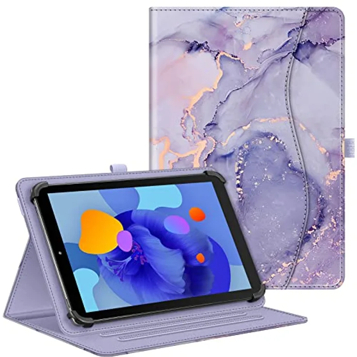 Fintie Universal Tablet Hülle für 9-11" Tablets, Multi-Winkel, Elastikband, Schutz aus Kunstleder, lila