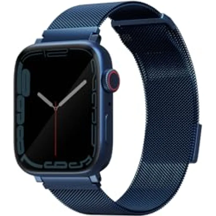 UNIQ Dante Stahlarmband für Apple Watch, 45/44/42 mm, Kobalblau, Klassische Verarbeitung