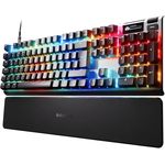 SteelSeries Apex Pro Gen 3 HyperMagnetic Gaming-Tastatur - OmniPoint 3.0 Switches - anpassbares Ansprechverhalten - Rapid Trigger - Rapid Tap/SOCD - OLED - RGB - PBT-Keycaps - DE Layout QWERTZ