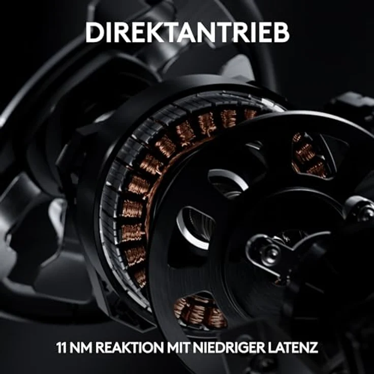 Logitech G PRO Rennlenkrad, Direktantrieb 11 Nm, TRUEFORCE Force Feedback, magnetische Schaltwippen, Doppelkupplung, OLED-Display, Schnellentriegelung, PRO Tastenlayout, Playstation & PC - Schwarz – Bild 2