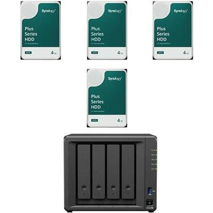 Synology DiskStation DS425+, NAS-Server Leergehäuse mit 16 TB Kapazität, 4 Einschübe und 4x 3.5" Festplattenslots