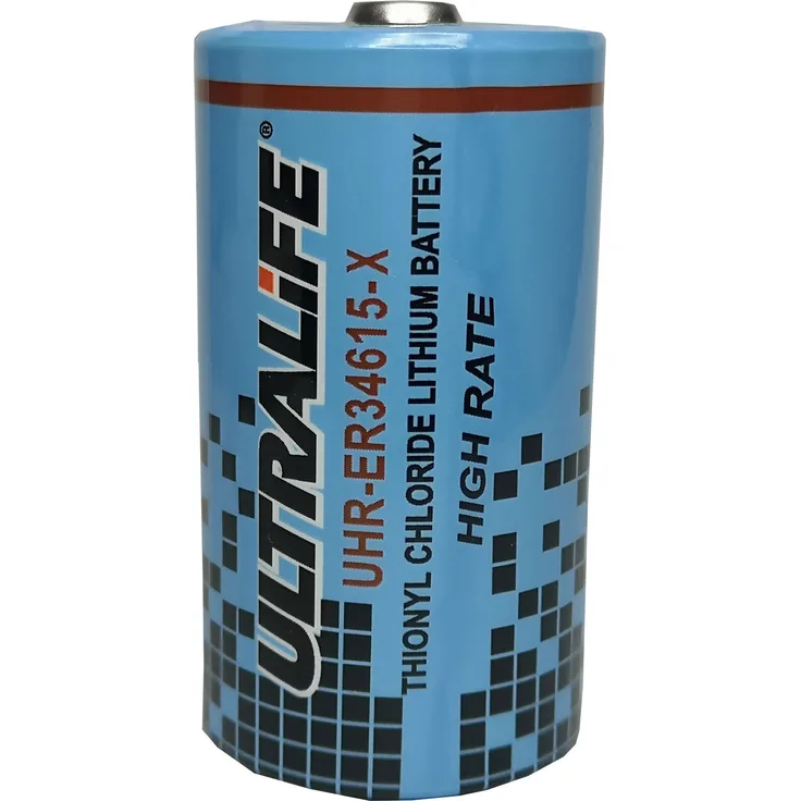 Ultralife UHR-ER34615-X, Hochstrom Lithium-Thionylchlorid D Rundzelle 3,6V 14500mAh, max. 3000mA Entladestrom