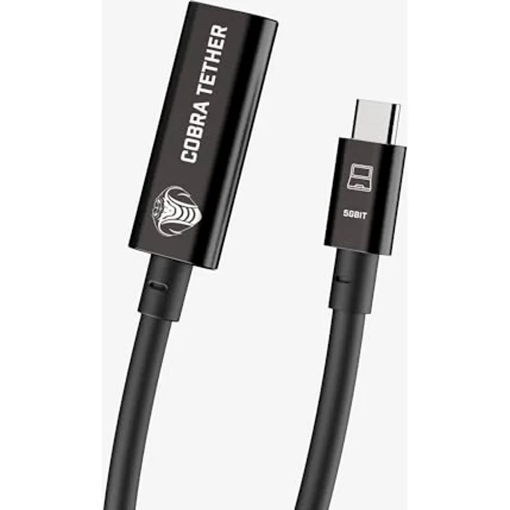 Cobra CobraTether USB-C Verlängerungskabel, 10 m, Schwarz, USB 3.2 mit bis zu 5 Gb/s Datenübertragung