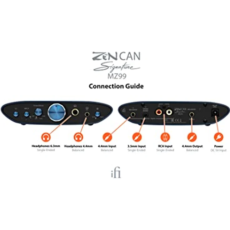 iFi Zen CAN Signature MZ99, symmetrischer Desktop-Kopfhörer-Verstärker mit 4,4-mm-Ausgängen und 1890 mW Leistung für MEZE-Kopfhörer, inkl. iPower2-Netzteil – Bild 5