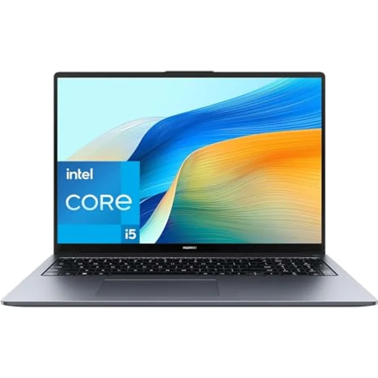 HUAWEI MateBook D 16 2024, 12th Gen Intel Core i5, 8GB RAM, 512GB SSD, 16 Zoll FullView Display, 1,68 kg leichten Gehäuse, Windows 11 Home, Space Gray, Deutsche Version – Bild 1