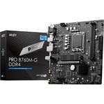 MSI PRO B760M-G DDR4 Mainboard, Micro-ATX - Unterstützt Intel 12th & 13th Gen Core Prozessoren, LGA 1700 - DDR4 Memory Boost 4800+MHz/OC, PCIe 4.0 x16 Slot, M.2 Gen4 Slots, 2.5G LAN