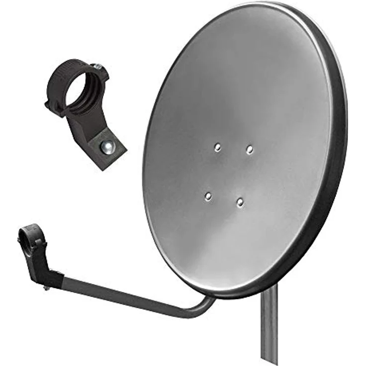 ARLI HD Digital Satellitenanlage 60 cm, 4K UHD Antenne in dunkelgrau für Astra 19,2° und Hotbird 13° – Bild 3
