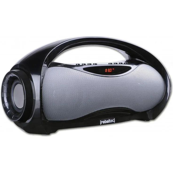 Rebeltec SoundBox 320 portable Bluetooth speaker with FM function (8 h, Akkubetrieb), Bluetooth Lautsprecher, Grau