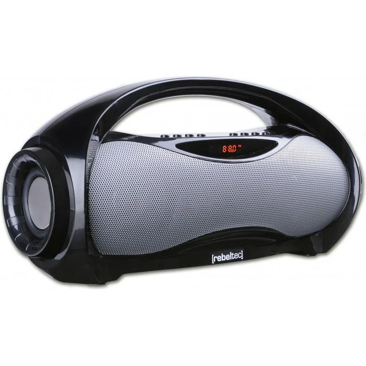 Rebeltec SoundBox 320 portable Bluetooth speaker with FM function (8 h, Akkubetrieb), Bluetooth Lautsprecher, Grau