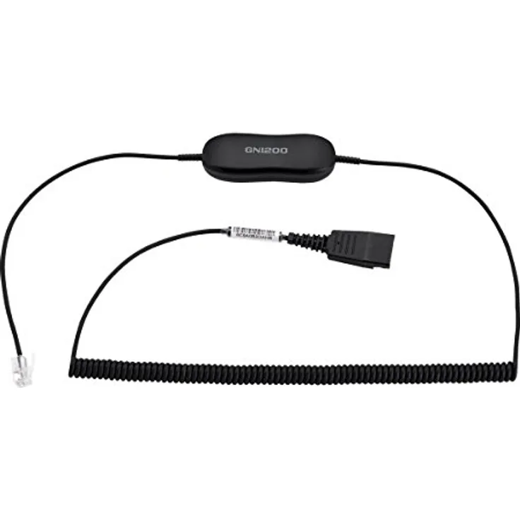 Jabra GN1218 Smart Cord Spiralkabel QD auf RJ9, 2 Meter