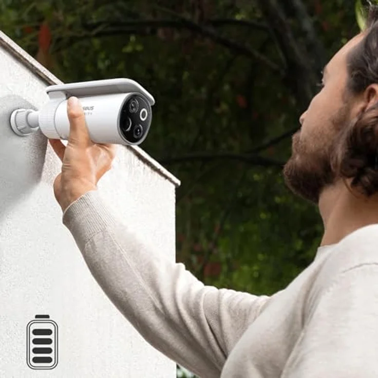 Baseus S1 Pro Videoüberwachungsset, Kabellos, 3K Auflösung, IP67, Solarpanel mit Nachführsystem, HomeStation H1 + 2 Kameras – Bild 7