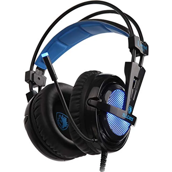 Locust Plus PC Gaming Headset SA-904 Virtual 7.1 Surround Sound und RGB Licht auf Ohrmuscheln