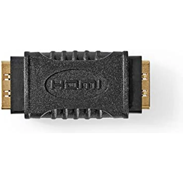 Nedis HDMI Kupplung, HDMI Buchse - HDMI Buchse Adapter, Vergoldet & Gerade 4K Stecker, Schwarz