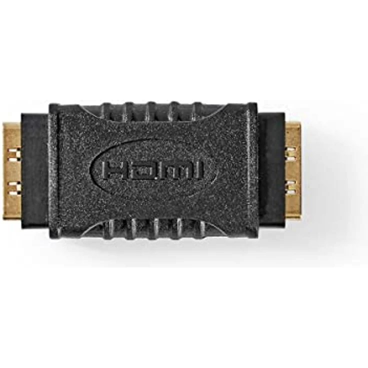 Nedis HDMI Kupplung, HDMI Buchse - HDMI Buchse Adapter, Vergoldet & Gerade 4K Stecker, Schwarz – Bild 1
