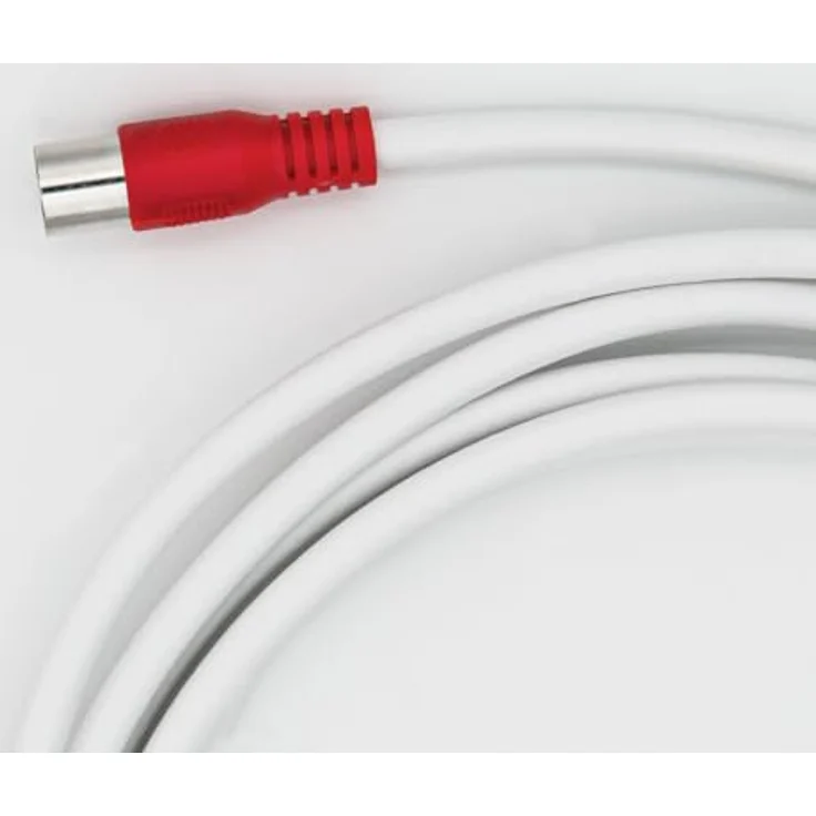 Maxtrack Quick F-Stecker gerade, SAT-Kabel mit Hochleistungsübertragung, weiß/rot – Bild 3
