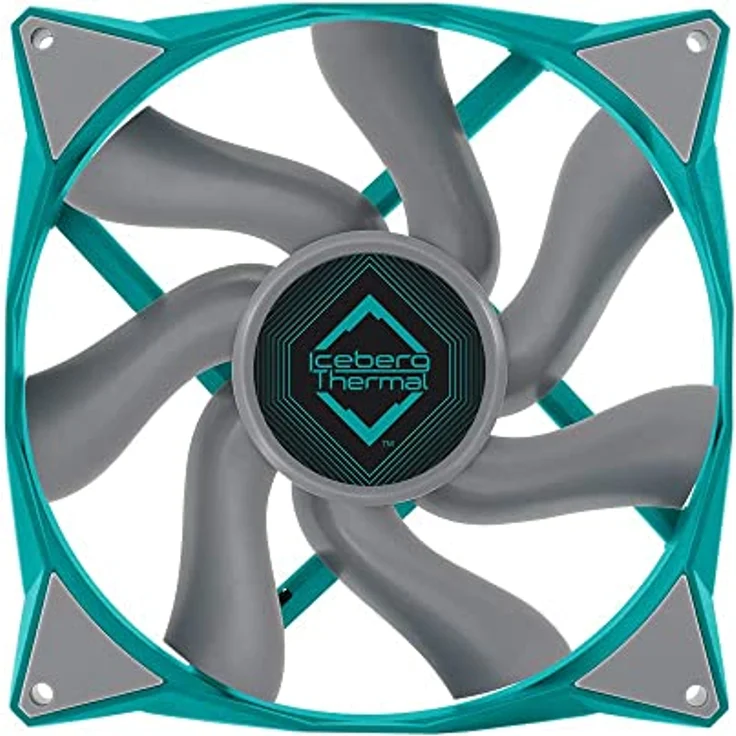 Iceberg Thermal IceGALE 140 mm PWM Premium Gehäuselüfter 2er-Pack, Blaugrün – Bild 3