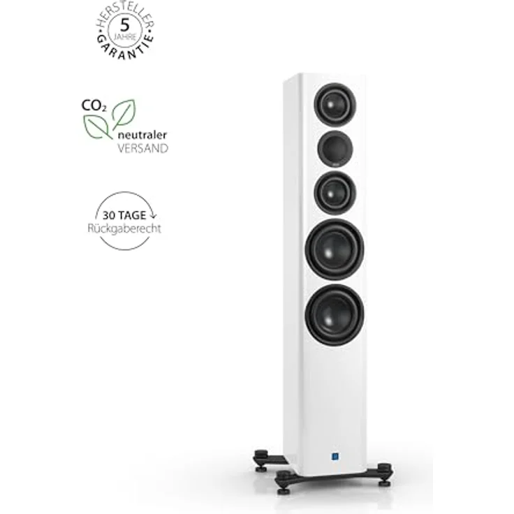 Nubert nuZeo 11 | WeiÃŸer aktiver Standlautsprecher der Referenzklasse | Hochwertige Materialien und sorgfältige Abstimmung für maximale Klangtreue | Funk-Ansteuerung möglich | High End Lautsprecher – Bild 2