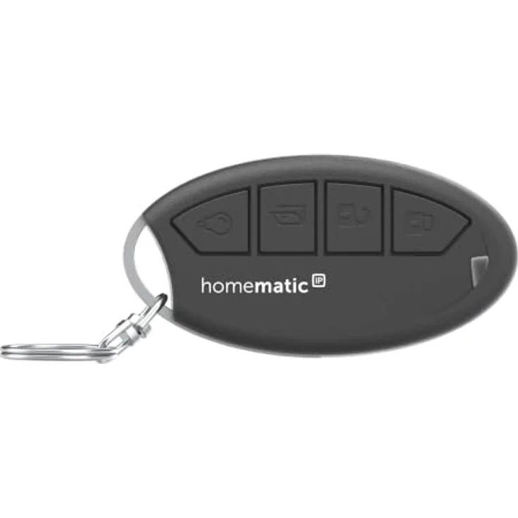 Homematic IP HmIP-KRCK-2 Schlüsselbundfernbedienung, Funk-Fernbedienung in Schwarz mit Zutrittsfunktion – Bild 1