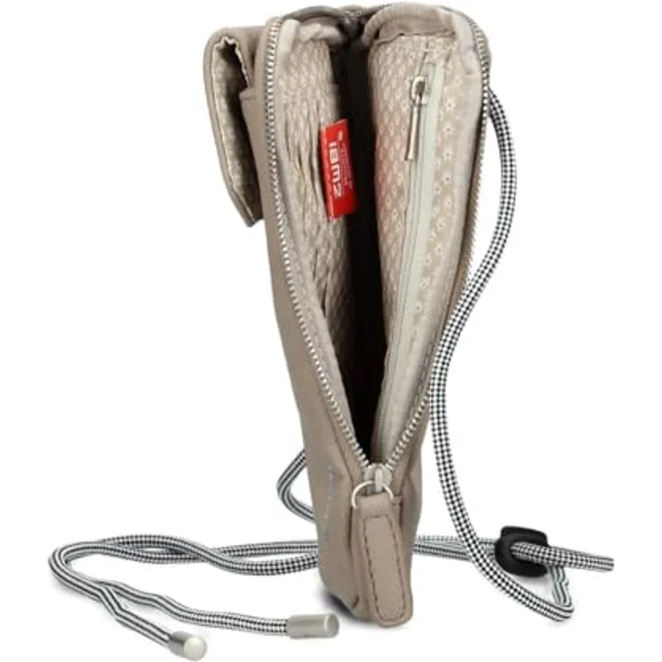 Zwei Mademoiselle.M Handytasche, grau, 100% Polyurethan, 10 cm x 3 cm x 19 cm – Bild 7