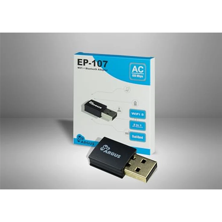 Inter-Tech Wi-Fi 5 USB Adapter Argus EP-107, Bluetooth 4.2, bis zu 600Mbps – Bild 2