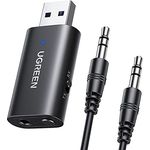 UGREEN Bluetooth 5.1 Adapter 2 in 1 Bluetooth Transmitter Empfänger Klinke Bluetooth Sender für TV, Kopfhörer, Stereoanlage und Auto
