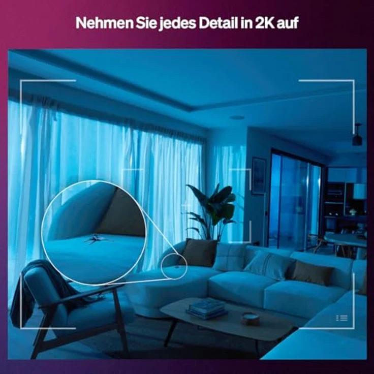Philips Hue Secure Desktop-Kamera, 2K-Videoauflösung, Sofortbenachrichtigungen, Zwei-Wege-Audio, kompaktes Design, Schwarz – Bild 3