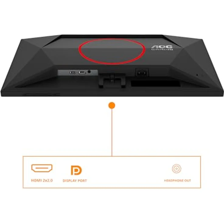 AOC Gaming Q24G4RE, 24 Zoll Quad HD Monitor mit 180 Hz, 1 ms Reaktionszeit, G-Sync kompatibel, HDR10, schwarz-rot – Bild 4
