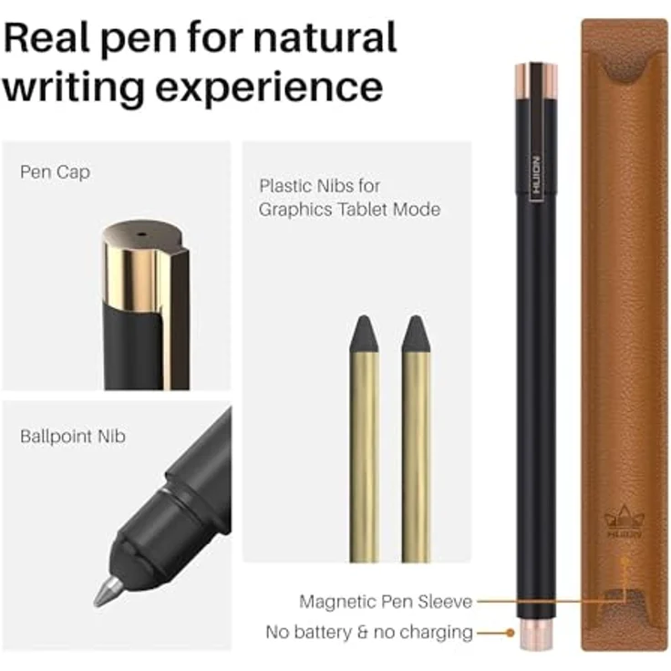 Huion Note X10, Grafiktablett mit echtem Papier, 5080 lpi, Bronze – Bild 8