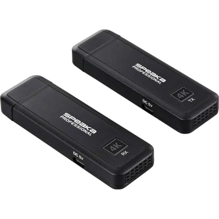 SpeaKa Professional SP-TR-450 HDMI-Funkübertragung Set, 50 m Reichweite, 2.4 GHz / 5 GHz, 3840 x 2160 Pixel, integrierte LED-Anzeige – Bild 2