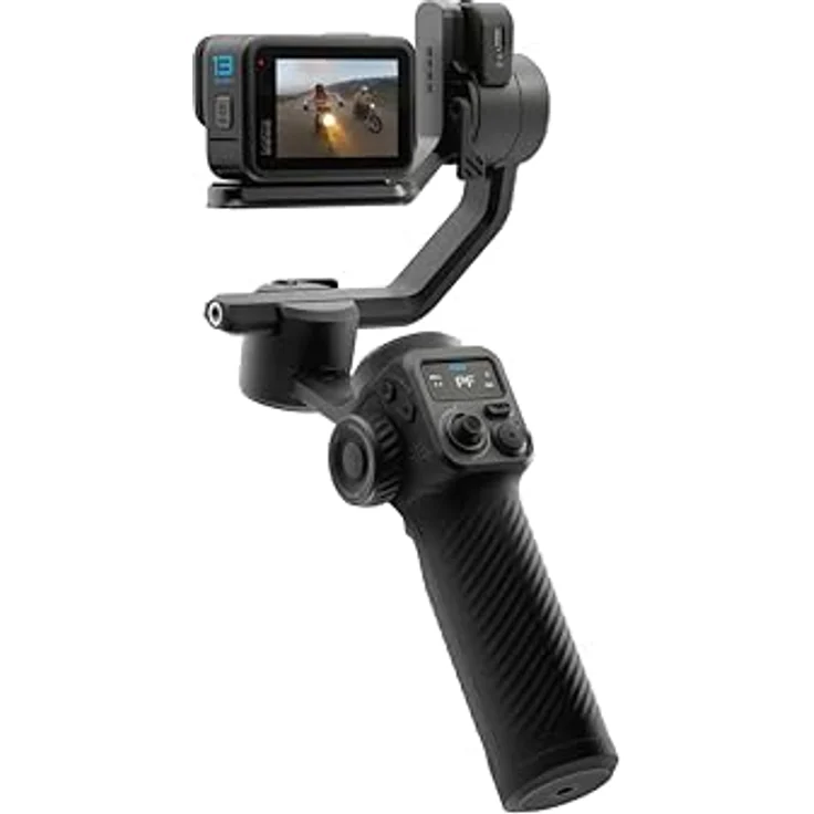 GoPro Fluid Pro AI 3-Achsen-Gimbal-Stabilisator mit Motivverfolgung, Beleuchtung und kabelloser Kamerasteuerung für GoPro und Smartphones, tragbar, 360°-Drehung, Geräteaufladung – Bild 2